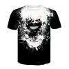 Strange Things Tokyo Ghoul Men 3D Graphic T Shirts Anime Ken Kaneki Print T Shirts Cartoon Loose Cotton Tshirts Hipster Tops