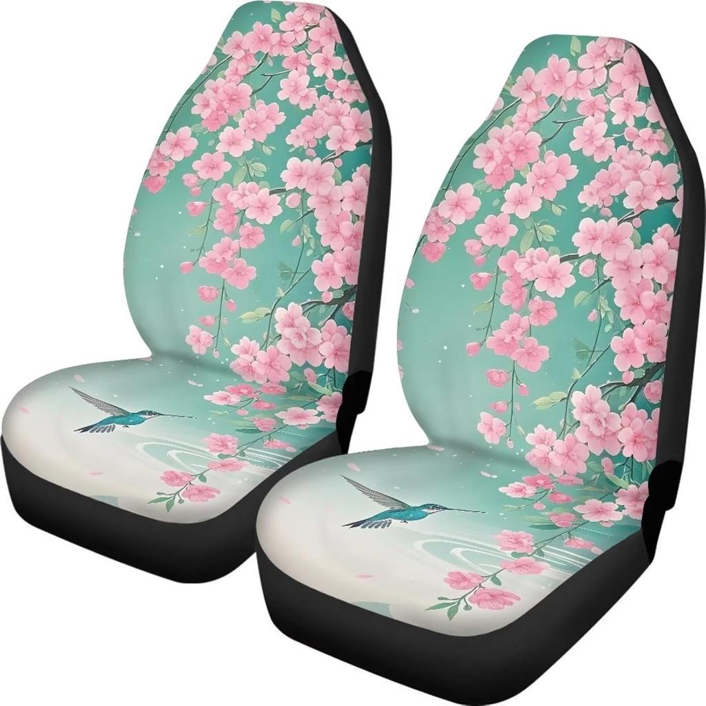 Talayituse Boho Dragonfly Print Car Seat Covers Set of 2, Breathable Front Bucket Seats Protector Auto Interior Accessories Decor Universal for Truck