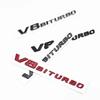 V8 BITURBO Letter 3D ABS Car Sticker for Mercedes Benz Twin Turbo Logo Fender Modification Label Decorative Decal AccessoriesRR1