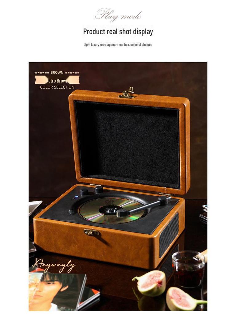 Retro Bluetooth CD Player & Stereo Speaker - Creative Gift Item