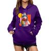 Women's Winter Christmas Printed Pullover Hooded Sweatshirt Fleece Long Sleeve Sweatshirt