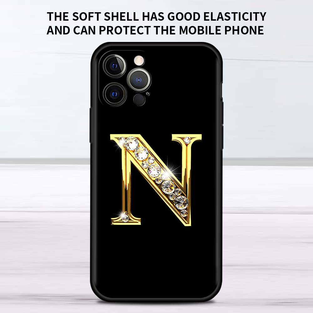 

Чехол с буквенным алфавитом для Apple iPhone 11 13 12 Pro 7 XR X XS Max 8 6 6S Plus 5 5S SE 2020 13Pro, черный чехол для телефона, чехол Iphone Se(2020)