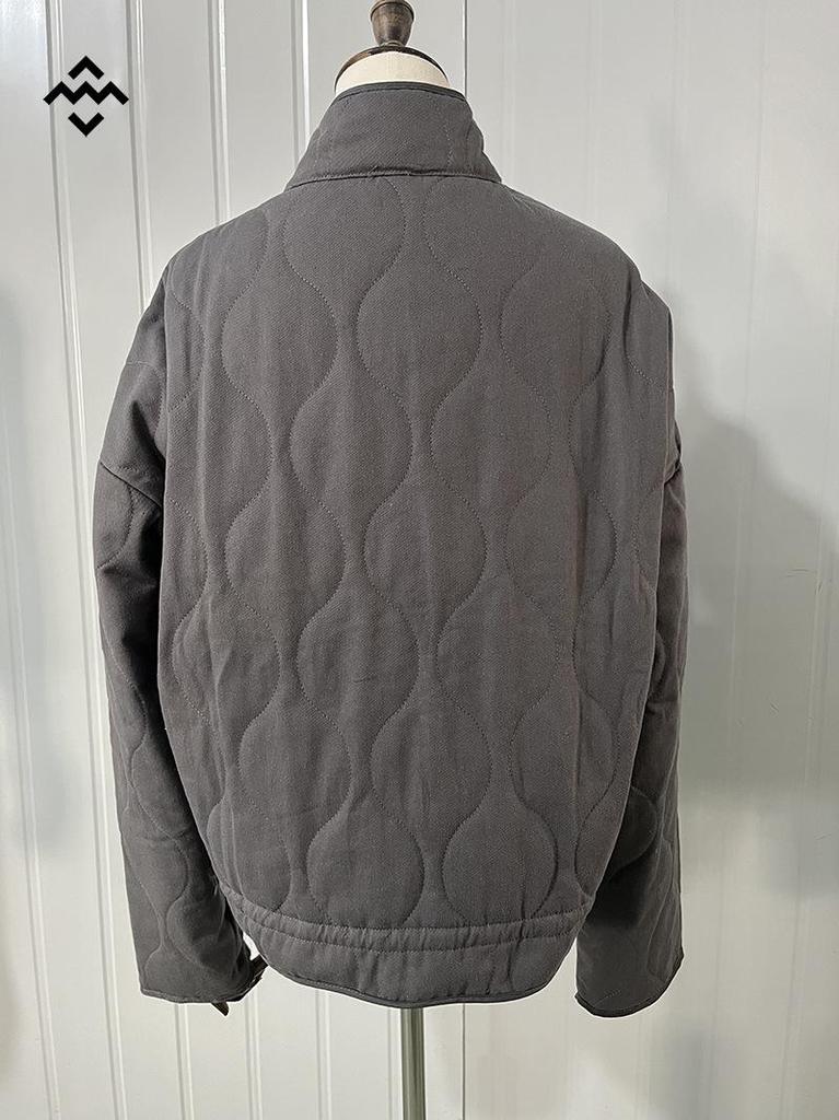 2025 Women's Urban Casual Washed Cotton Loose Stand Collar Jacket - Autumn/Winter Collection