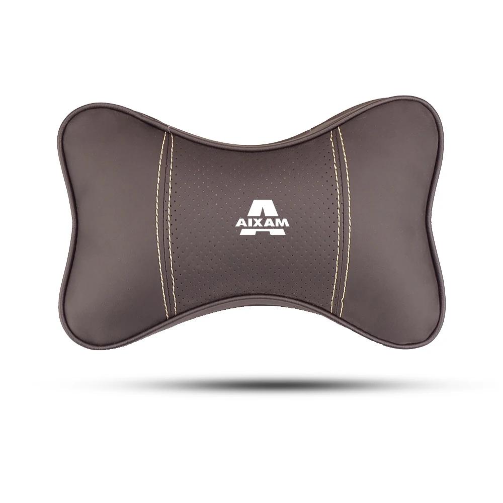 Car Seat Genuine Leather Headrest Neck Waist Pillow For Aixam MINAUTO CROSSLINE EAIXAM CROSSOVER MEGA CITY COUPE Car Accessories