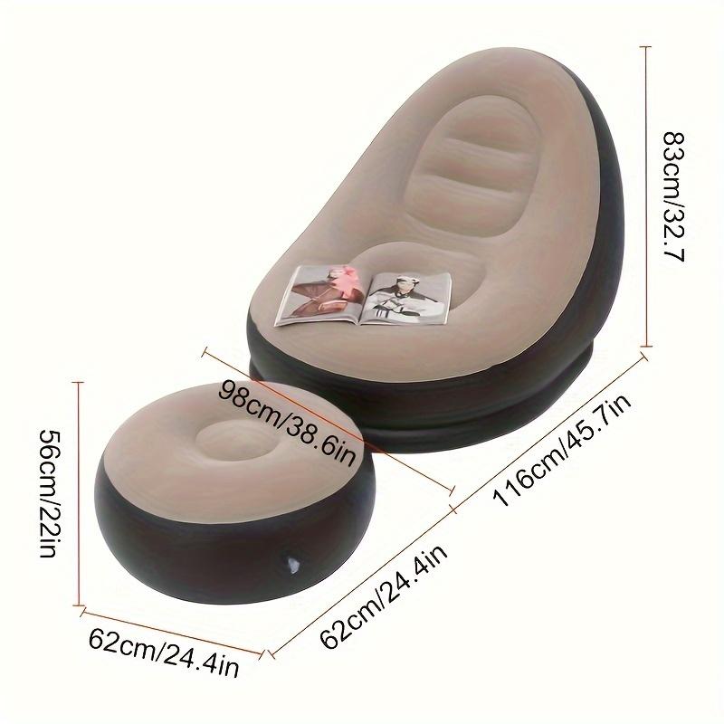 1 conjunto inflável portátil preguiçoso deslizamento-on sofá cor encaixotado moderno casual casa acampamento ao ar livre móvel reunindo sofá