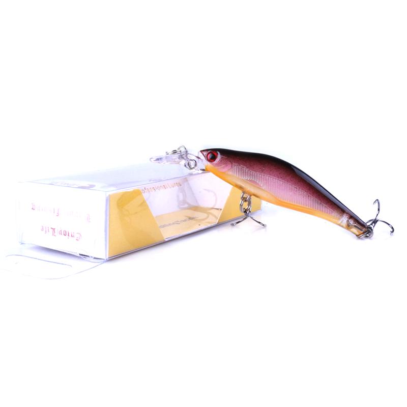 1pc HENGJIA 8cm 6.2g Plastic Laser Minnow Bait for Trout Perch Pike