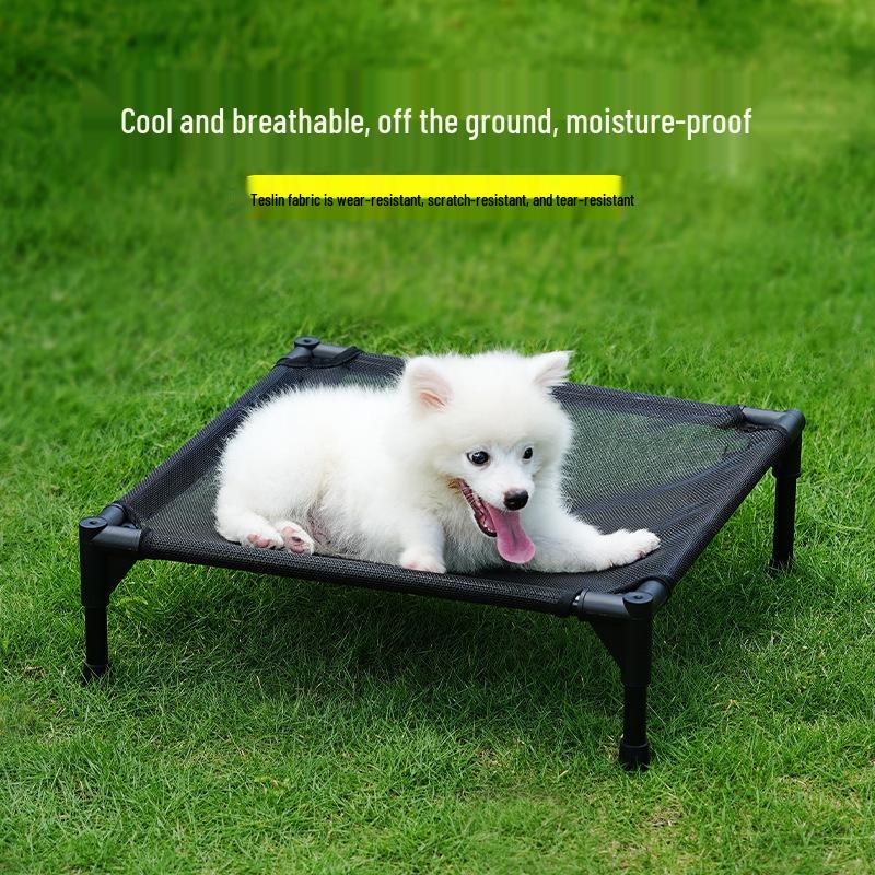 Washable Off-Ground Dog Bed: Large, Summer Mesh Fabric, Four-Season Pet Nest