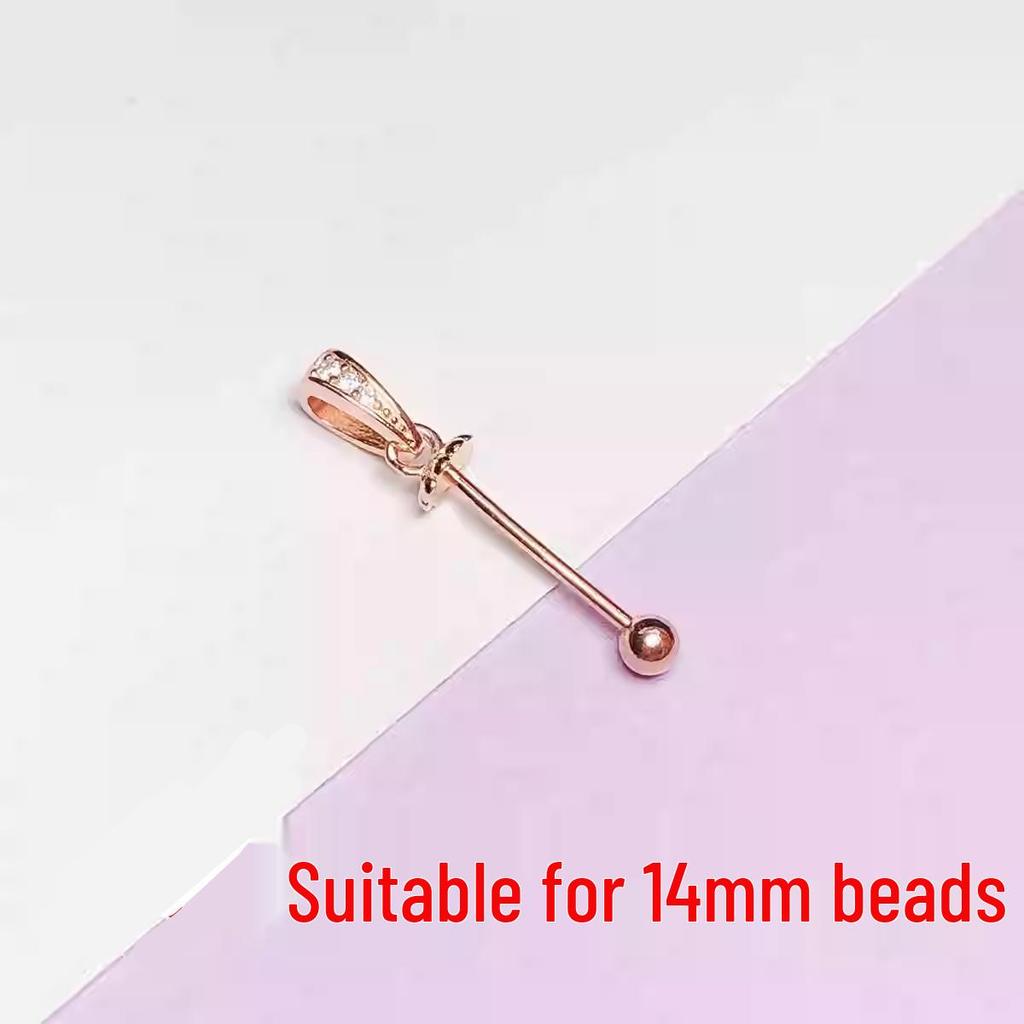 Sterling Silver Pearl & Amber Beads Holder with Free Shipping