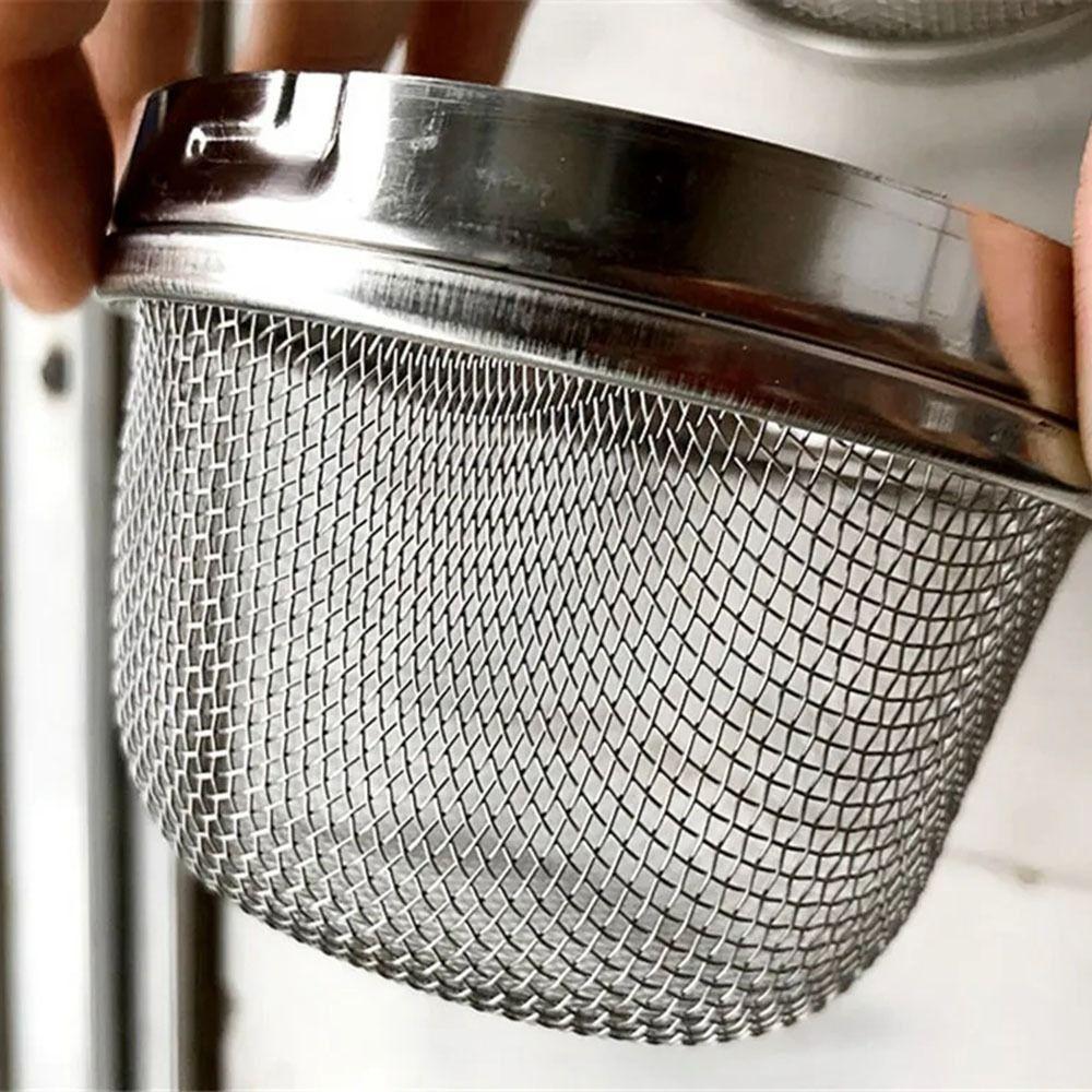 Chained Lid Spice Mesh Filter Large Capacity Loose Tea Strainer Tea Leaf Separation Basket  Kitchen