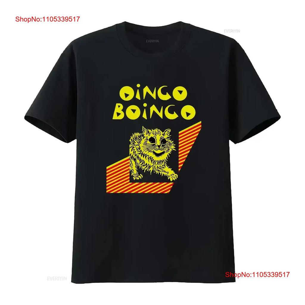 Cat Oingo Boingo T Shirt Black Singer Men vintage Washed designer clothes Slightly Stretched gr
