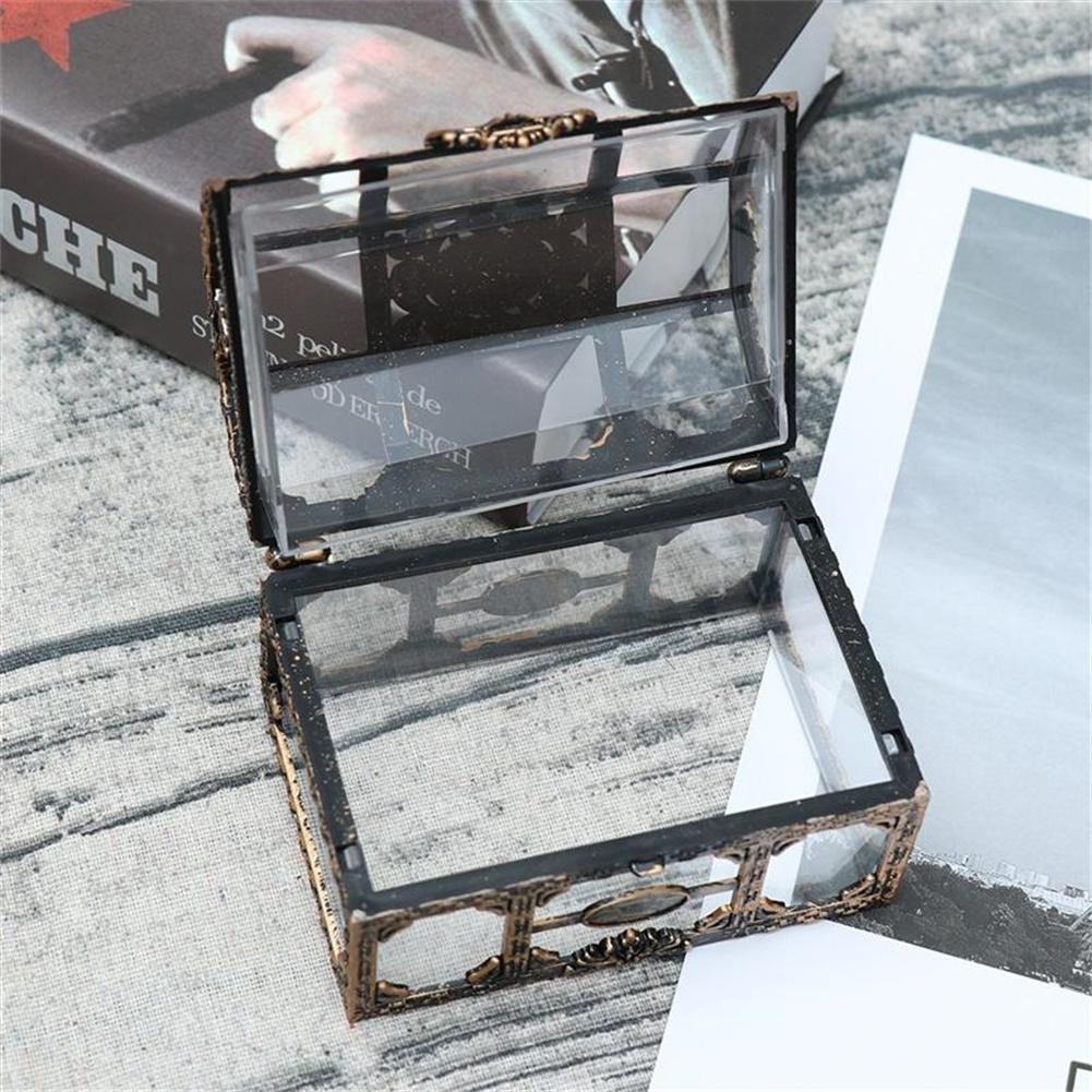 1 Gird Treasure Box 10.5x8x6.5cm Plastic Retro Transparent