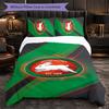 South Sydney Rabbitohs Modello Microfibra Set Biancheria da Letto 3 Pezzi Decorazione Copripiumino per Camera da Letto Uso Domestico