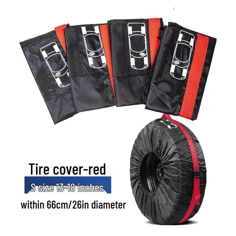 Car Spare Tire Protective Cover - Sunproof & Dustproof 190T Polyester Taffeta Storage Bag