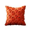 Halloween Plush Pillow Cover Ghost Pattern Decorative Throw Pillow Case Soft Furry Texture Square Cushion Cover for Home Sofa Bed