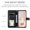 Checkered Leather Wallet Case For Samsung Galaxy S25 S24 S23 Ultra S22 S21 S20 FE S10 Note 20 10 PlusLanyard Flip Phone Cover