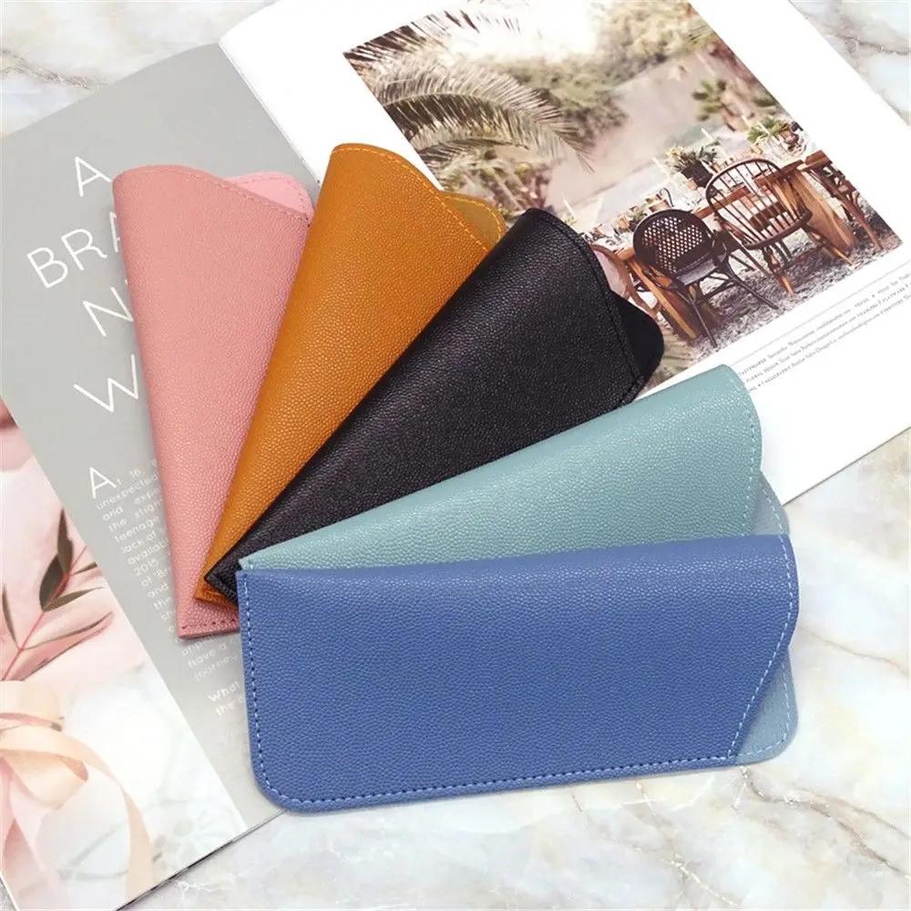 Glasses Protective Cover Soft Women Men Pouch PU Leather Sunglasses Case Glasses Box Glasses Bag