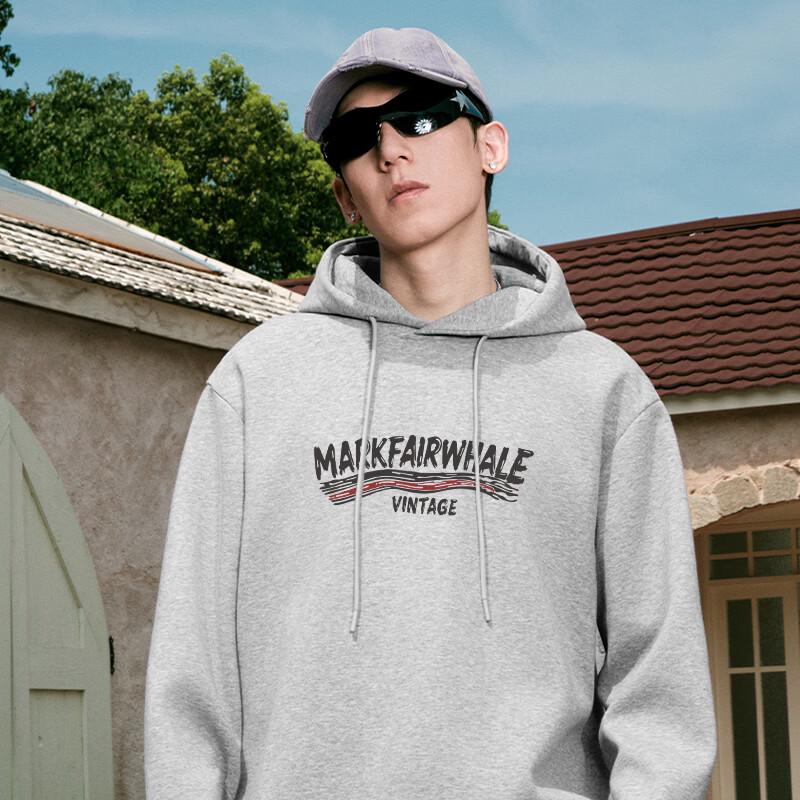 Mark Fairwhale Men's Casual Loose Hooded Sweatshirt