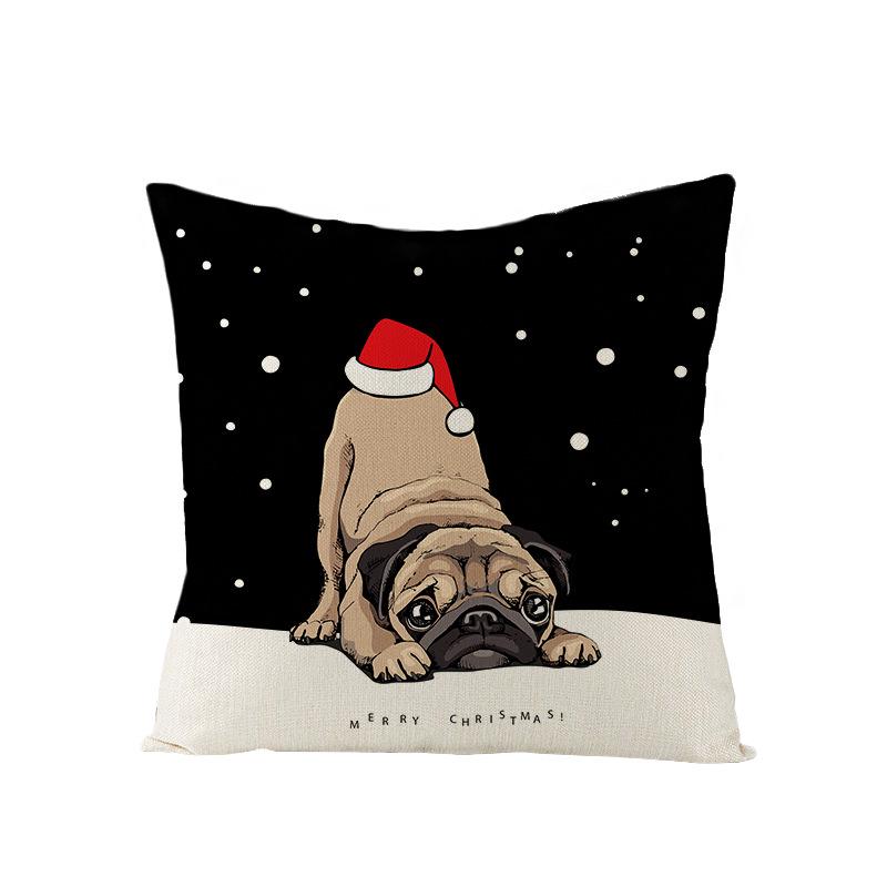 Nordic Polyester Pillow Cover New Christmas Cushion Cover Cartoon Print Series Pillow Cover Home