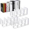 4 Pack Clear Acrylic File Sorter, 4 Section Purse Handbag Clutch Divider for Closet, Office Storage Rack Holder for Electronics