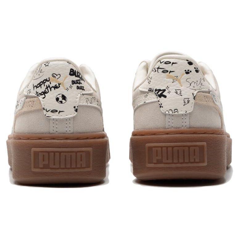 Puma Suede Platform Draw 'Beige White' Women's 395904-01