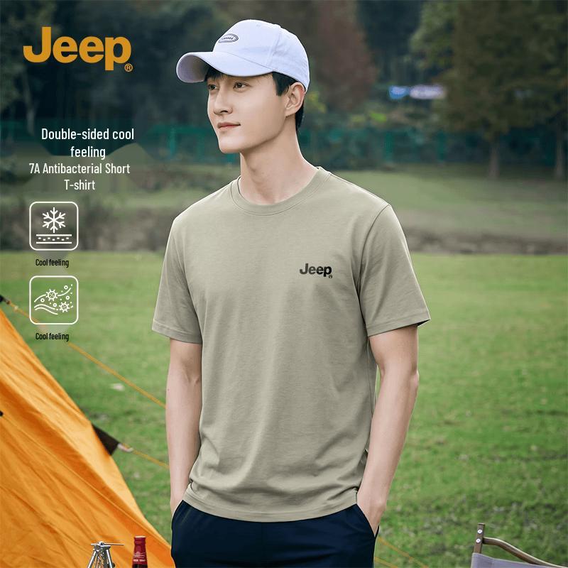 JEEP Men s 7A Antibacterial Double Cool Short Sleeve T-Shirt XL