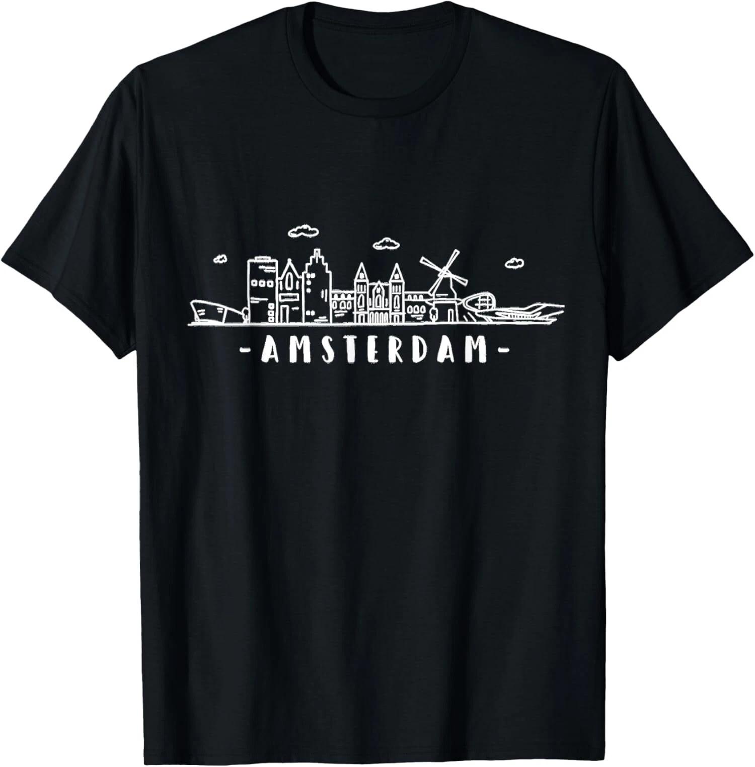 Amsterdam Skyline Vintage Netherlands Holland Dutch T-Shirt XXXXL