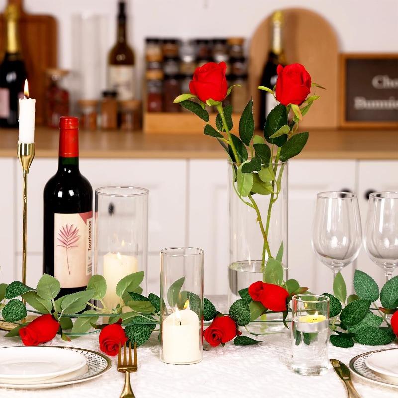 Vaso per Fiori Cilindrico Trasparente in Acrilico Infrangibile Alto Grande Vasi in Plastica per Decorazione Matrimonio Festa Vaso Fioriera Idroponica