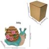 Garden Snail Statue with Solar Lights Resin Sculpture Animal 6x4x5inch for Indoor Outdoor
