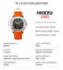 NIBOSI Watch Silicone Sports Waterproof Wristwatch Fashionable Casual Brand Analog Gentleman Male Watch Large Arabic Numerals Easy to Read Dial Date