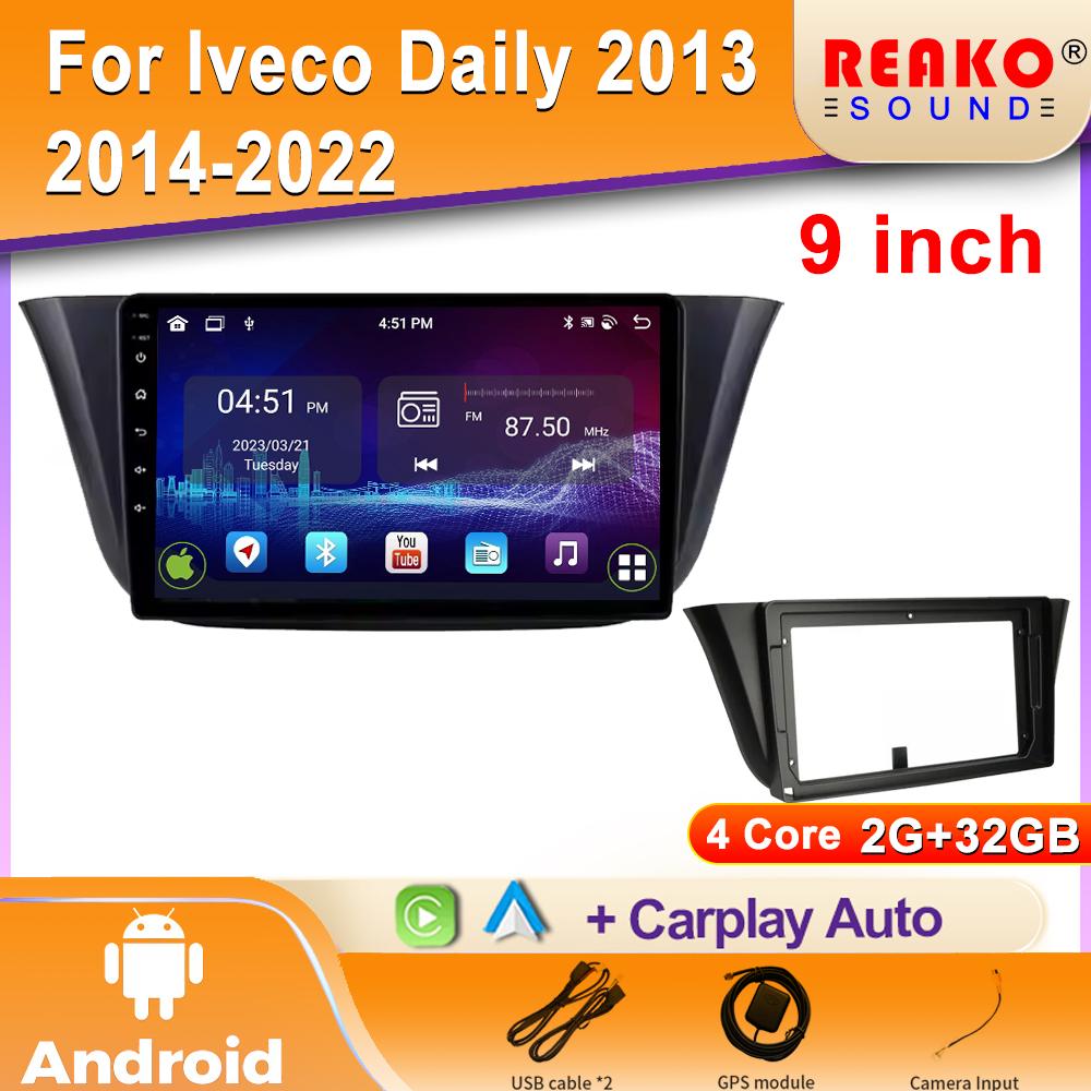 Android 2K Car Radio For Lveco Daily 2013 2014-2022 Video Multimedia Bluetooth Player Navigation 4G GPS Carplay Stereo