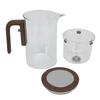 Glass Teapot with Strainer 600ml Magnetic Water Separation Tea Pot with Wooden Handle 2 Cups for Home Restaurant