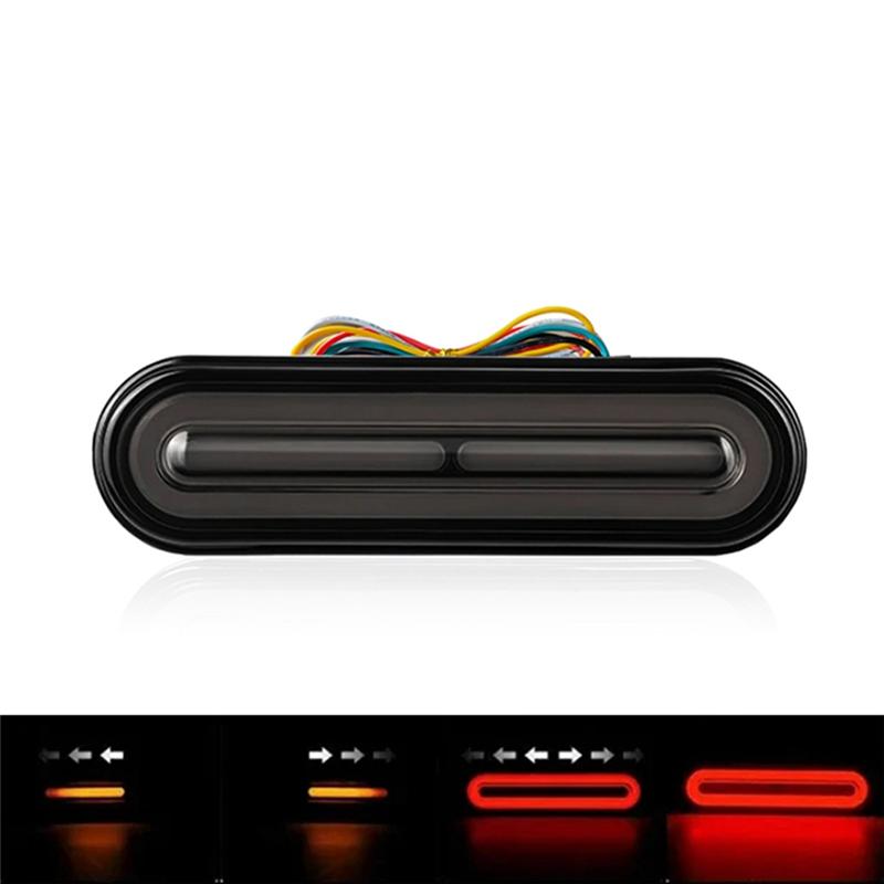 DC10-80V 60 LED Motorcycle Tail Light Sequential Turn Signal DRL Stop Brake Function For Car Motorcycle
