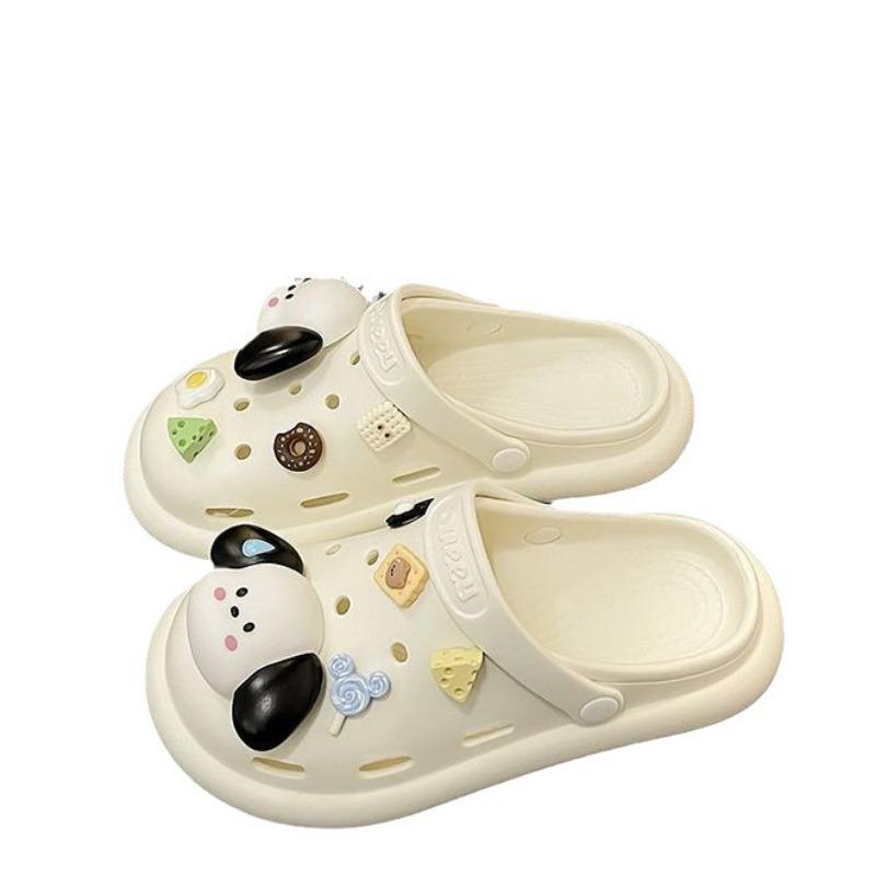 Hole shoes wear summer cute girl heart student bag head shoes dual-purpose thick-soled beach sandals