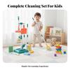 Kids Cleaning Set Pretend Tools Realistic Toys Broom and Mop for