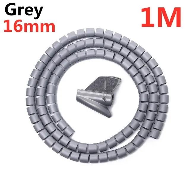 1/2M Flexible Spiral Cable Organizer Clips Storage Pipe Cord Protector Management Cable Winder Desk Tidy Cable Accessories Tools