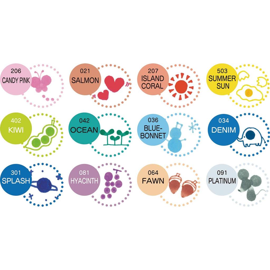 Kuretake Zig Clean Color Dot Water-Based Pens, 12-Color Set TC-6100/12V