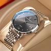 POEDAGAR Relojes de Lujo para Negocios para Hombres Impermeable Acero Inoxidable Fecha Reloj Masculino Simple Moda Cuarzo Reloj de Pulsera para Hombres reloj