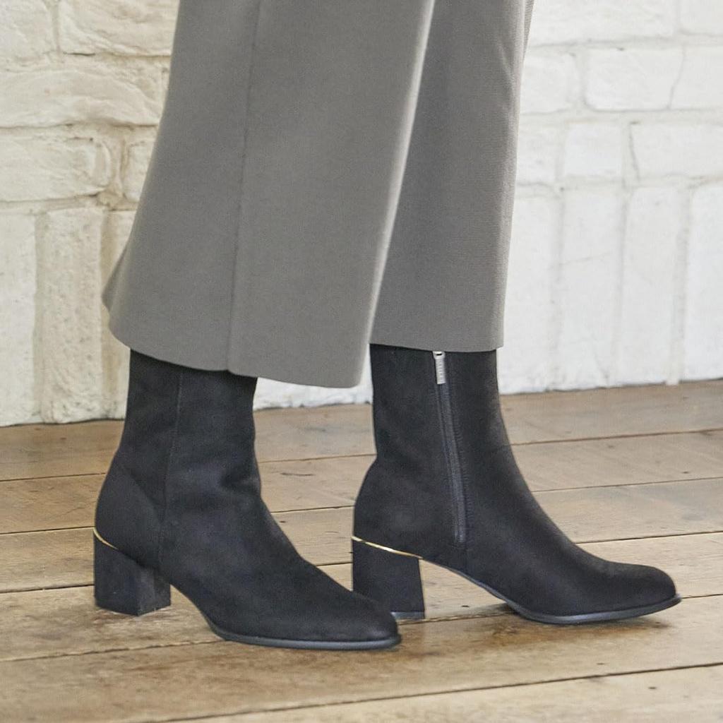 [Carino] [Rain-resistant] Pointed Flare Heel Boots