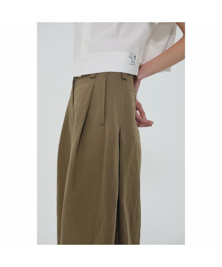RECODE Linen Wide Pants_Rqpam24579Khx