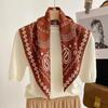 Polyester Head Scarf Retro Neck Scarf Fashion Square Scarf  Decor