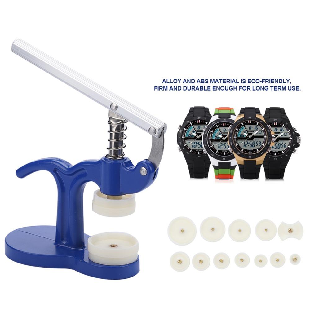 12Pcs Alloy Construction Watch Capping Machine Royal Blue Body Watch Repair Tool  Watchmaker Repair