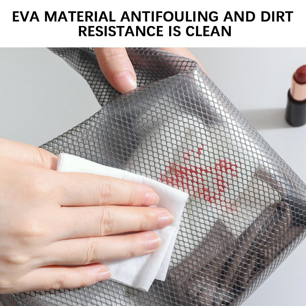 Transparent Travel Makeup Bag Waterproof Grid Daily Necessities Storage Bag Cosmetic Organiser Large Capacity Toileryies Pouch