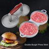 Double Burger Press Hamburger Maker, Aluminum Alloy Non-Stick Hamburger Kitchen Tools for Easily efficiently Making Delicious Burgers