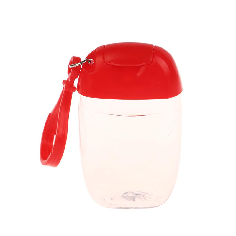 30ml Portable Hand Sanitizer Bottle with Hook Refillable Mini Cosmetics Alcohol Container Outdoor Soap Dispenser