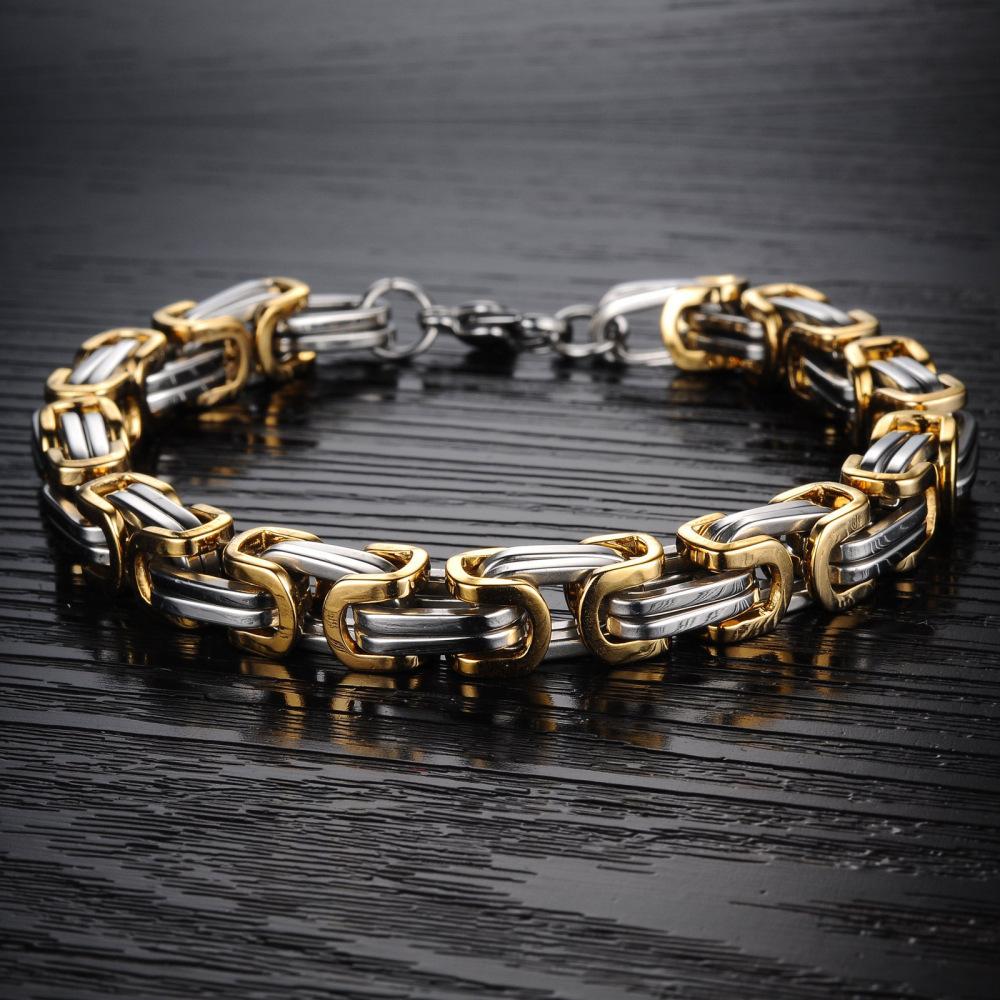 Men'S Titanium Steel Bracelet Emperor Chain Personality Bracelet Decorative Jewelry Necklace Waterproof Wear-Resistant Bracelet Men'S