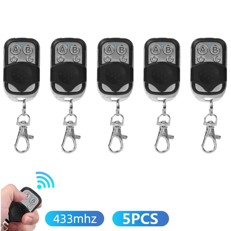 5/10Pcs 433MHz Wireless Remote Control Transmitter Universal Remote Control Wireless Copy Code 4 Channels for Gate/Garage/Door