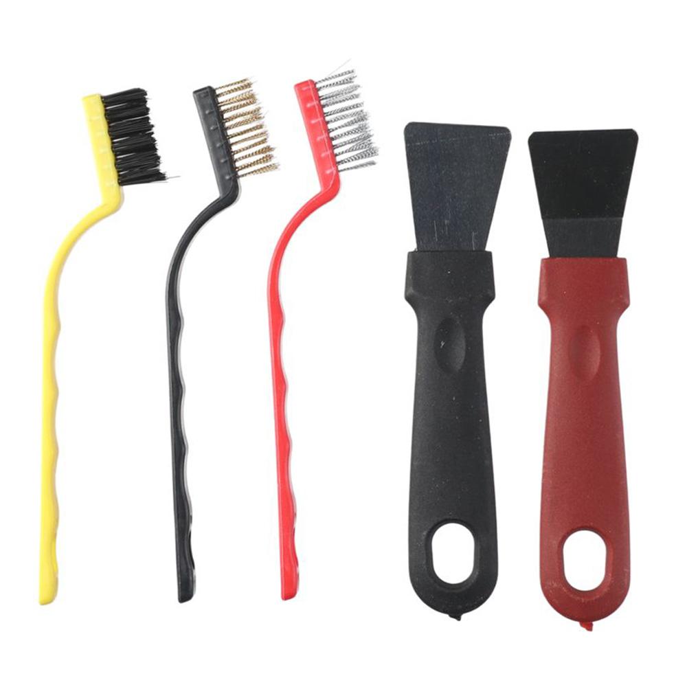 5pcs Brass Scratch Brush Heavy Duty Wire Brush Set Cleaning Supplies   Deep Cleaning