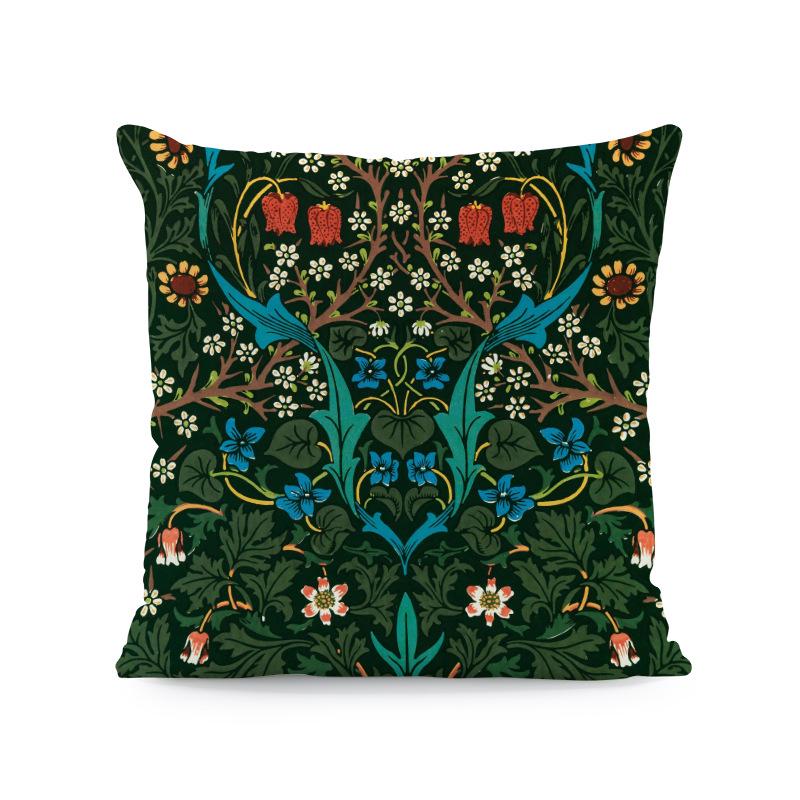 18x18 Watercolor Floral & Butterfly Pillow Cover for Spring/Summer Farmhouse Decor
