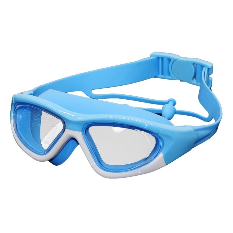 Adjustable Kids Swimming Goggles Mini Comfortable Anti-Fog Anti-UV Swim Glasses for Kids Children Boys and Girls Teens синий