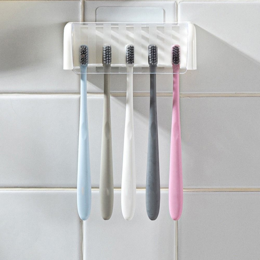Self-adhesive Toothbrush Storage Rack Wall Mounted Electric Toothbrush Holder  Storage Rack